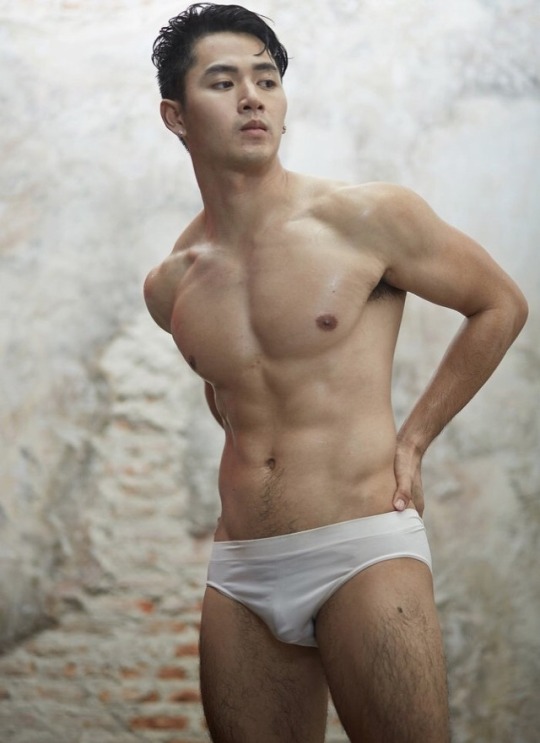 Naked asian mens body